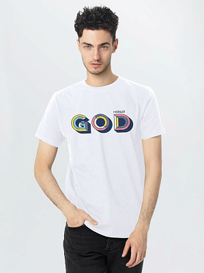Футболка мужская «Новый GOD», белая (Белый)