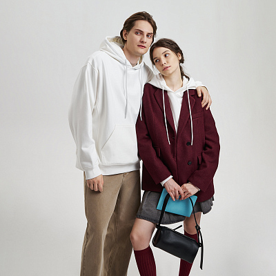 Худи релакс унисекс Адвенче (Adventure), белый, размер XS/S