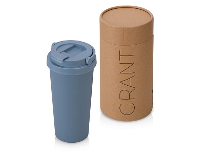 Вакуумная термокружка Grant, soft-touch, тубус (Серый антрацит)