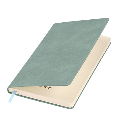 Ежедневник Stella недатированный с магнитом на обложке, бирюзовый (Бирюзовый, бежевый)