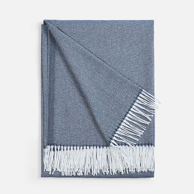 Плед «Гирвас», бежевый (Синий)