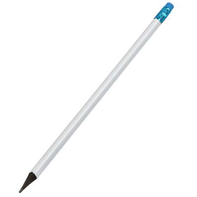 Карандаш из переработанного сырья Unicorn, синий (Белый/ синий)