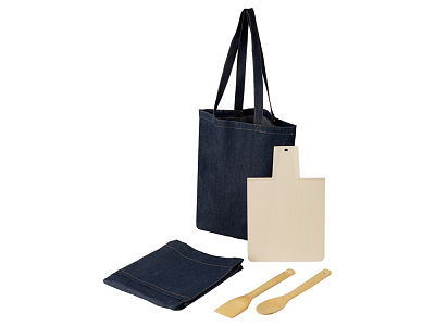 Подарочный набор кулинарный Indigo (Джинсовый, натуральный) Подарочный набор кулинарный Indigo (Джинсовый, натуральный)