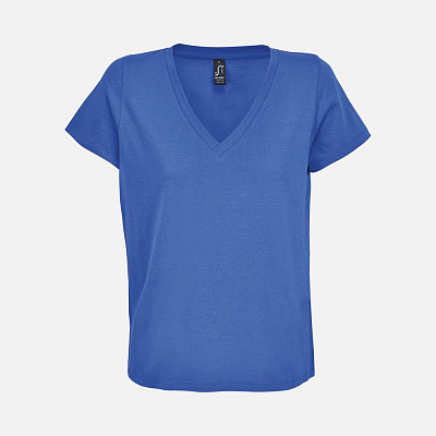 Футболка женская Regent Women с V-образным вырезом, белая (Синий)