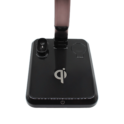 Настольная лампа Geek с беспроводной зарядкой (черный)