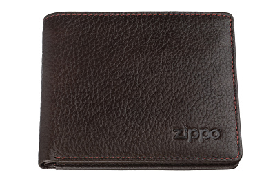 Портмоне ZIPPO , натуральная кожа, 10,8×1,8×8,6 см (Коричневый)