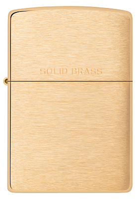Зажигалка ZIPPO с покрытием Brushed Brass, латунь/сталь, золотистая, матовая, 38x13x57 мм
