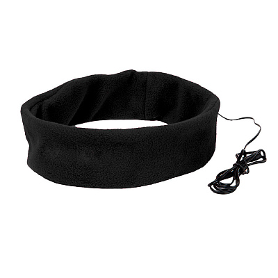 Наушники проводные MARKIZ с повязкой, черный, флис (Чёрный)