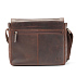 Сумка через плечо KLONDIKE DIGGER «Joe», натуральная кожа в темно-коричневом цвете, 28 x 32 x 8 см - Фото 5