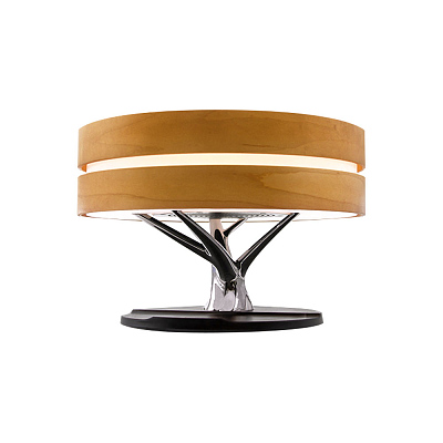 Интерьерная лампа с колонкой и беспроводной зарядкой Aronda (Коричневый)