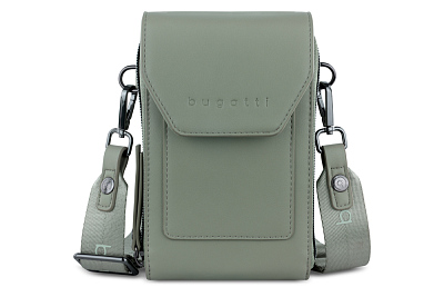 Сумка наплечная BUGATTI Almata, мятная, полиуретан, 11х4х19 см