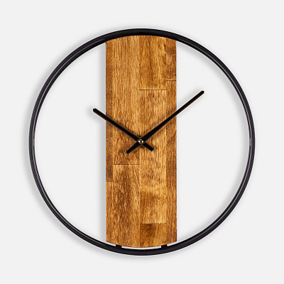 Часы Woodix, черные с коричневым (Коричневый)