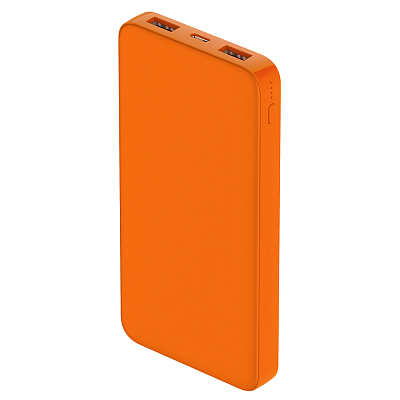 Внешний аккумулятор Polus, 10000 Mah, софт-тач покрытие  (Оранжевый)