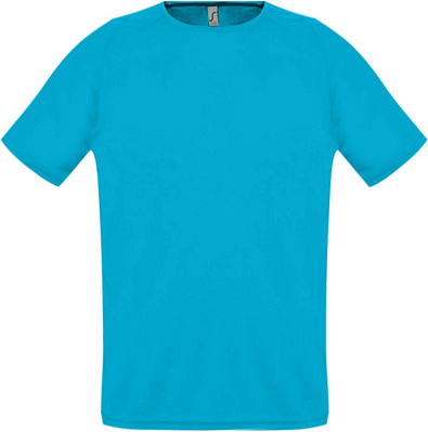 Футболка унисекс Sporty 140, бирюзовая (Бирюзовый)
