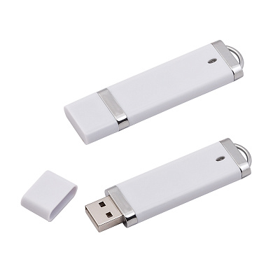 Флеш-карта USB 8GB "Абсолют", белая#  (Белый)