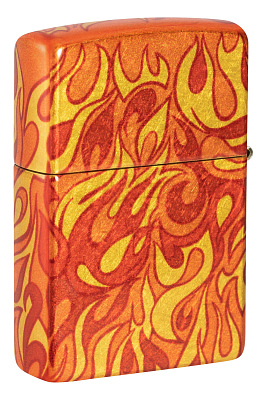 Зажигалка ZIPPO Fire с покрытием 540 Tumbled Brass, латунь/сталь, разноцветная, 38x13x57 мм