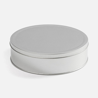 Коробка Pragmax L, круглая, серебристая (Серебристый)