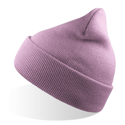 Шапка вязаная  двойная Wind-S (Сиреневый)