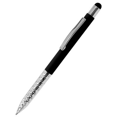 Ручка металлическая Party софт-тач, чёрная (Чёрный)