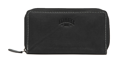 Кошелек женский KLONDIKE NUGGET «Scarlett», натуральная кожа в черном цвете, 19 х 10,5 х 2 см (Черный)