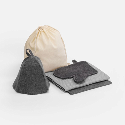 Банный набор Heat Therapy ver.2, мужской, светло-серый (Серый)