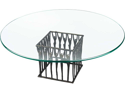 Ваза для фруктов Вместе мы сила (Бронзовый с чернением/прозрачный)