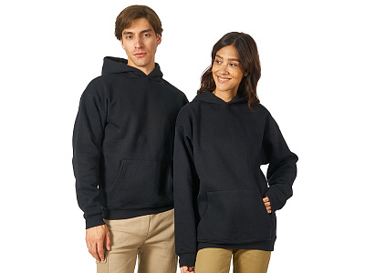 Толстовка с капюшоном оверсайз Berlin унисекс (Чёрный)