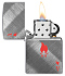 Зажигалка ZIPPO Ace Design с покрытием Brushed Chrome, латунь/сталь, серебристая, 38x13x57 мм - Фото 3