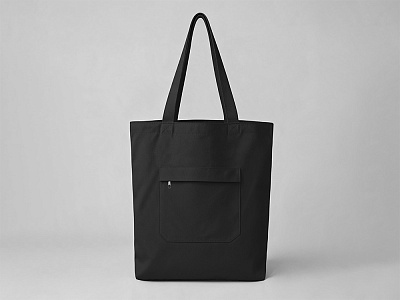 Сумка на молнии Zipper из хлопка 280 г/м2 (Чёрный)