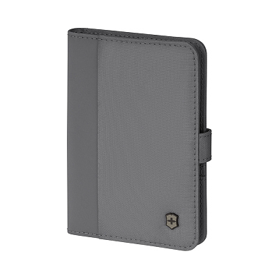 Обложка для паспорта VICTORINOX Travel Essentials, с защитой от сканирования RFID, серая, полиэстер, 11x1x15 см