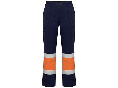 Брюки Soan со светоотражающими полосами, мужские (Синий нэйви/неоновый оранжевый)
