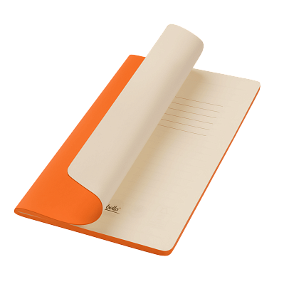 Блокнот Alpha slim, оранжевый (Оранжевый, бежевый)