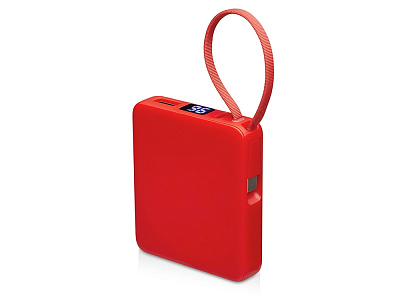 Внешний аккумулятор со встроенным кабелем USB-C Дэнси, 5000 мАч (Красный) Внешний аккумулятор со встроенным кабелем USB-C Дэнси, 5000 мАч (Красный)