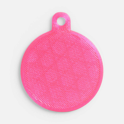 Подвеска Round, 3D-печать, розовая (Розовый)