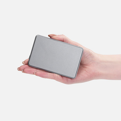 Аккумулятор с беспроводной зарядкой Sotti, 5000 мАч, серый
