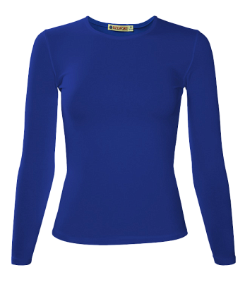 Футболка женская REDFORT стрейч дл. рукав (Ярко-синий)