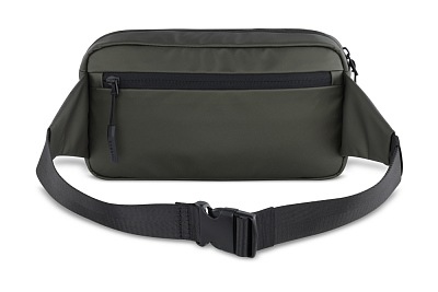 Сумка на пояс BUGATTI Blanc, оливковая, тарпаулин/полиэстер, 26х5,5х13,5 см