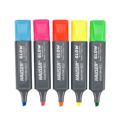 Набор: Текстовыделитель Hauser Glow - 5шт