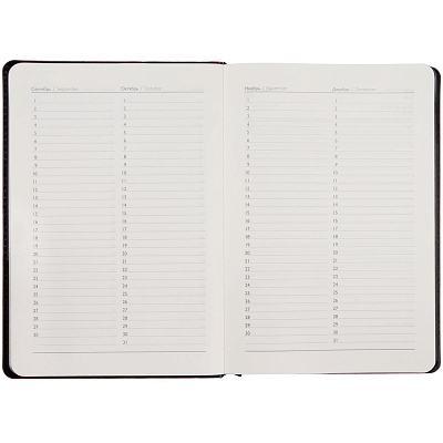 Ежедневник Alanis, недатированный, черный с фиолетовым