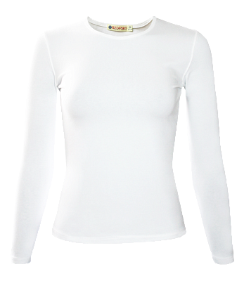 Футболка женская REDFORT стрейч дл. рукав (Белый)