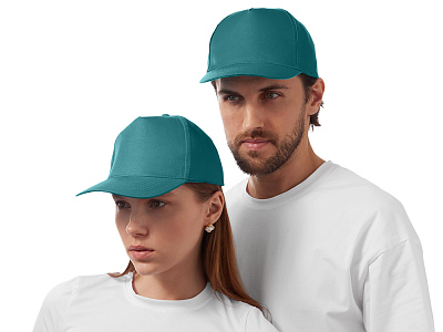 Бейсболка Poly (Пыльно-бирюзовый)