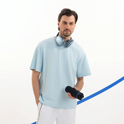 Футболка унисекс RUST NEO, 100% хлопок, 240 гр. , размер M/L (Голубой)