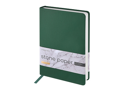 Ежедневник с каменной бумагой недатированный А5 Carrara (Зеленый)