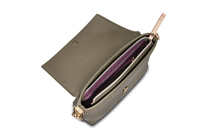 Сумка наплечная женская BUGATTI Ella, оливковая, полиуретан, 27х9х20,5 см