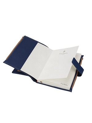 Записная книжка Pierre Cardin в обложке, синяя, 21,5 х 15,5, 3,5 см