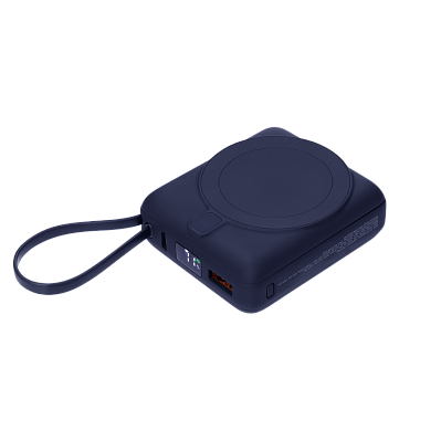 Внешний аккумулятор с подсветкой Ritter PD 10000mAh с функцией беспроводной зарядки 15W  (Синий)