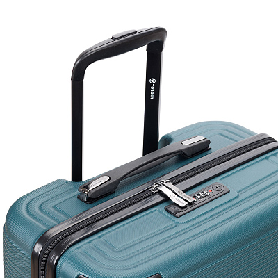 Чемодан TORBER Onego, зелёный, ABS-пластик, 69,5 х 46 х 26 см, 69 л