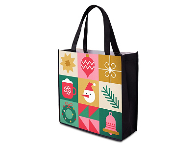 Сумка для шопинга с донной складкой и ручкой из нетканого PET материала (Разноцветный)