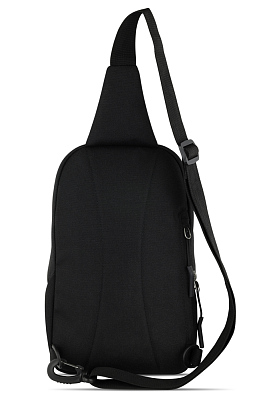 Рюкзак BUGATTI Blanc Delight, чёрный, нейлон RPET600D/тарпаулин/полиэстер, 18х10х31 см, 5 л