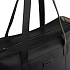 Сумка дорожная женская BUGATTI Elsa, чёрная, воловья кожа/полиэстер, 57х15х37 см - Фото 4